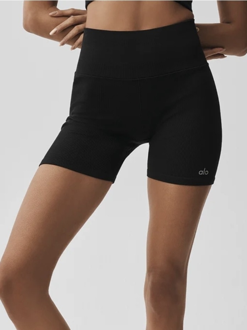ALO Yoga Ribbed Seamless Shorts Small